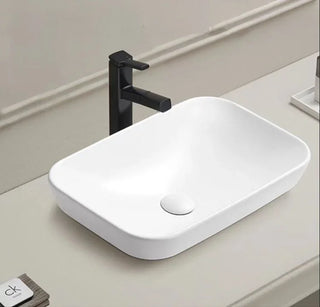 Natura Rectangular Semi-Inset Ceramic Basin 515x340mm - Various Colours