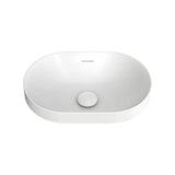 Oceana Oval Insert Ceramic Basin 555x365mm - Gloss White