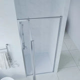 SS01 Semi Frameless Pivot Door Shower Screen Front Door (820-900)mm - Chrome