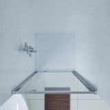 SS01 Semi Frameless Pivot Door Shower Screen Front Door (820-900)mm - Chrome