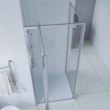 SS01 Full Framed Adjustable Pivot Door Shower Screen (Front & Return) - Chrome