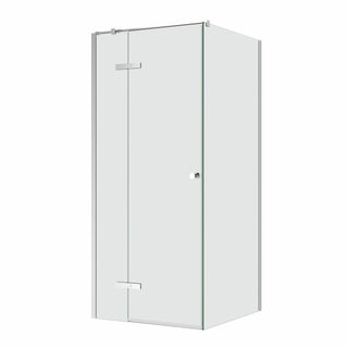 SS08/17 - 2100mm High Semi Frameless Shower Screen with Wall Channel and Support Bar - Various Colours & Sizes