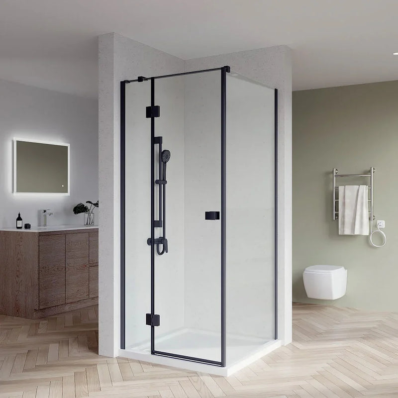 SS17 10mm Semi-Frameless Pivot Shower Screen – Front & Return, 2000mm High, Various Colours