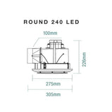 Round Exhaust Fan with 17W Tricolour LED Light - Various Sizes