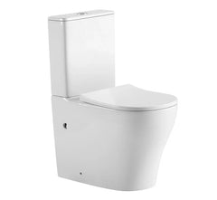 EC Raised Height Back To Wall Tornado Flush Toilet Suite with Soft Close Seat - White (4 Star)