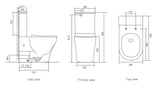 EC Raised Height Back To Wall Tornado Flush Toilet Suite with Soft Close Seat - White (4 Star)
