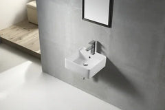 Elmdale Gloss White Above Counter Ceramic Basin 410x410mm