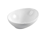 Indigo Above Counter Ceramic Basin 405x330mm - Gloss White