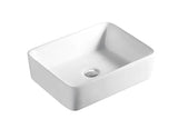 Brio Above Counter Ceramic Basin 475x365mm - Gloss White