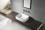 Brio Above Counter Ceramic Basin 475x365mm - Gloss White