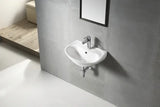 Vertex Wall Hung Ceramic Basin 505x355mm - Gloss White