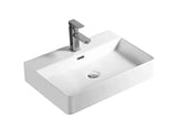 Vivid Gloss White Above Counter Ceramic Basin 500x420mm / 600x420mm