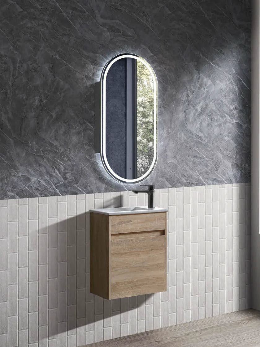 BV31WH Compact Wall Hung Wooden Vanity 465x260mm - Various Colours
