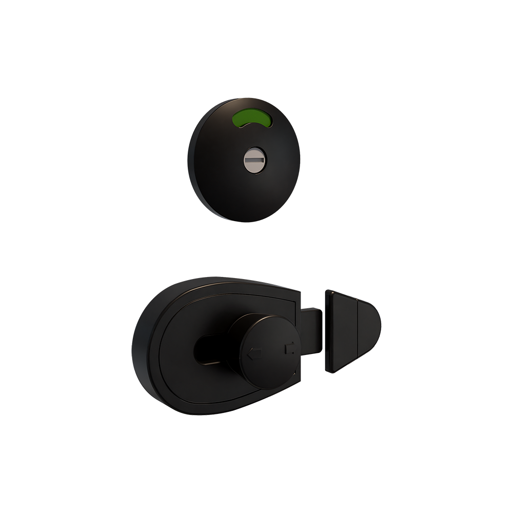 Xcel Slide Lock & Emergency Release Indicator Set in Designer Black - XCEL_SLIDELOCK_DESIGNER