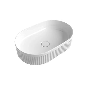 Cascade Oval Counter Top Ceramic Basin 490x313mm - Various Colours