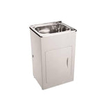 Laundry Trough & Cabinet 35L Stainless Steel/White - 550x450mm