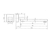 Square Corner Bath Swivel Spout - Chrome / Black