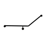 CARE Grab Rail Angled 850x700mm Left/Right Hand Side - Various Colours
