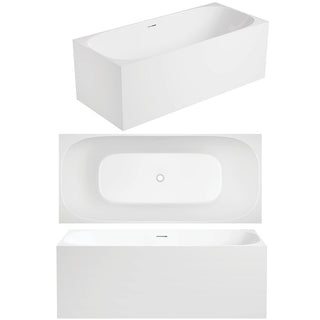 Corner Back to Wall Freestanding Bath with Overflow 1400 / 1500 / 1700mm
