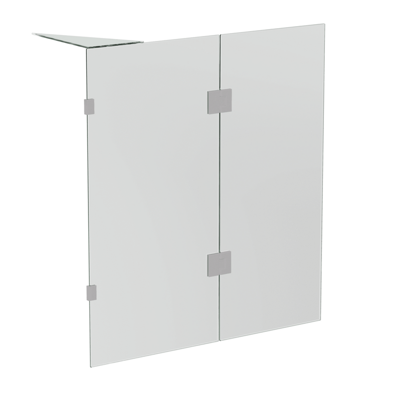 SS22 10mm Fixed & Swing Over-Bath Shower Screen – 900/1000mm Wide, 1500mm High, Various Finishes