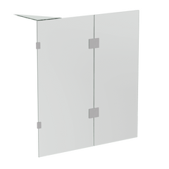 SS22 Fixed & Swing Over Bath Shower Screen 900x1500mm / 1000x1500mm - Various Colours Hardware
