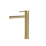 TBM41 Cross Hatched Round Tall Basin Mixer (Straight Spout) - Various Colours