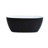Oval Freestanding Bath 1500 / 1700mm - Matte Black & White