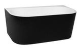 Back to Wall Freestanding Bath 1500 / 1700mm - Matte Black & White