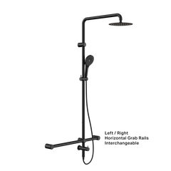 Mecca Care 32mm T Bar Grab Rail Twin Shower - Various Colours