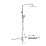 Mecca Care 32mm T Bar Grab Rail Twin Shower - Various Colours