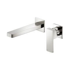 WBM12 Square Wall Basin/Bath Mixer Set (Separate Backplate) with Spout - Various Colours
