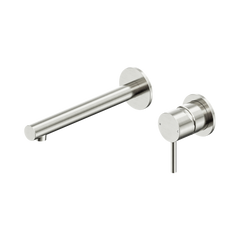 Nero Tapware WBM46 Dolce II Round Wall Basin/Bath Mixer Set (Separate Backplate) w/ Spout - Various Colours