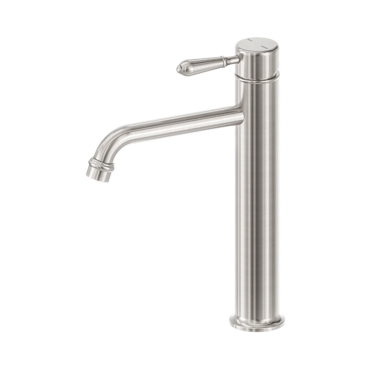 Nero Tapware TBM38 York Round Tall Basin Mixer (Curved Spout) - Various Colours