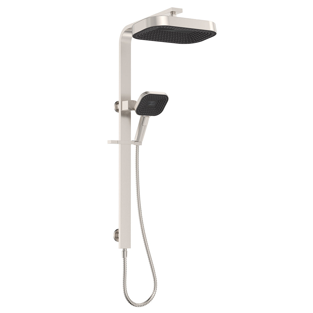Deluxe Rain Soft Square Dual Shower Rail - Various Colours