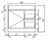 BV11 Slimline (360mm depth) Dark Oak Fingerpull Freestanding Vanity - 600 / 750 / 900mm