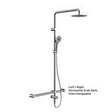 Mecca Care 32mm T Bar Grab Rail Twin Shower - Various Colours