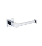 Square Toilet Roll Holder - Chrome / Black