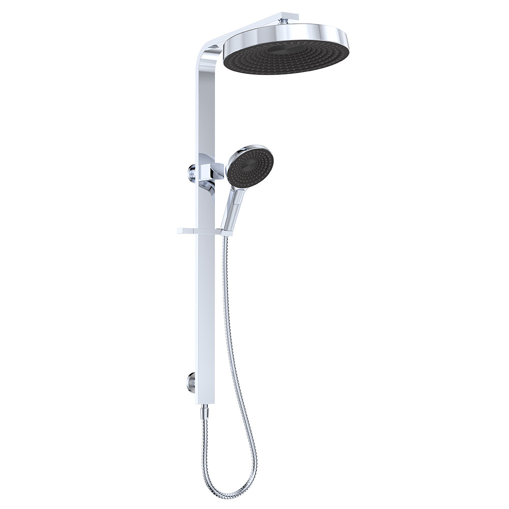 Deluxe Rain Round Dual Shower Rail - Various Colours