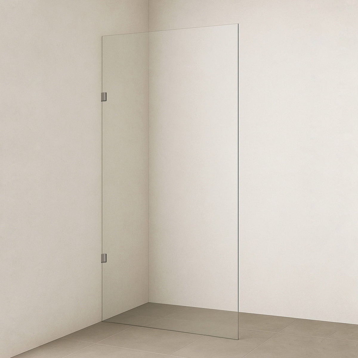 SS08/17 10mm Walk-In Shower Screen with Wall Brackets – 2000mm High, 850–1200mm, Various Colours