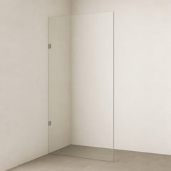 SS08/17 Walk In Shower Screen (2000mm High) with Wall Brackets - Various Colours & Sizes