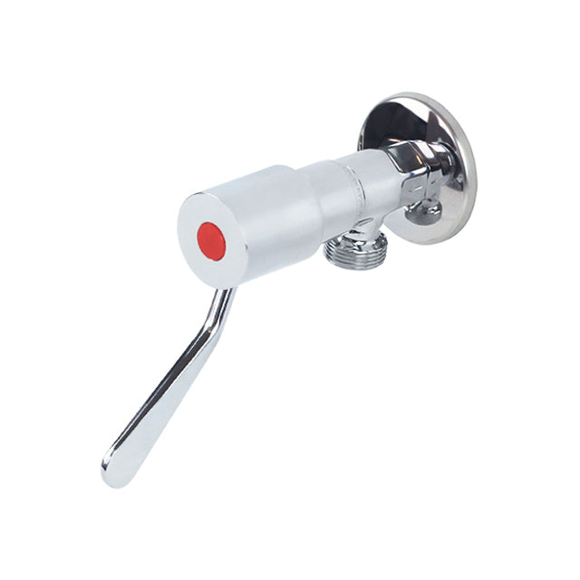 Gentec CLLF10045H Lead Free DZR Brass Wall Mounted 100mm Lever Washing Machine Tap w/ 20mm Male Outlet – Hot