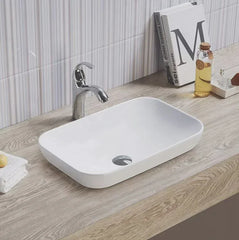 Cove-5130-MW Matte White Insert Ceramic Basin 510x330x150MM