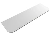 Aulic Pure White (460mm Depth) Curved Solid Surface Flat Vanity Top - Various Sizes