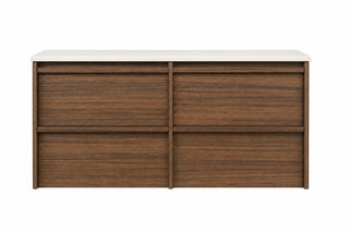 BV98WH Luna Dark Walnut Framed Wall Hung Vanity - 900 / 1200mm (Coming Soon)