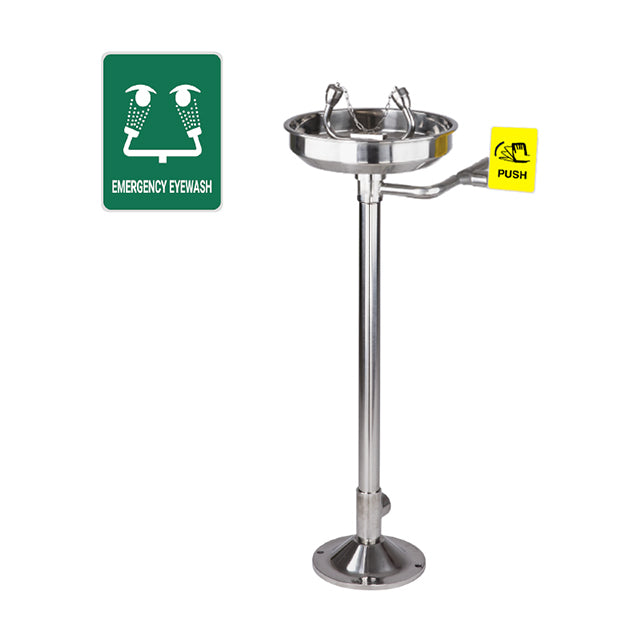 Gentec ECO4000EXP Zero Lead Stainless Steel 304 Floor Mounted Eyewash