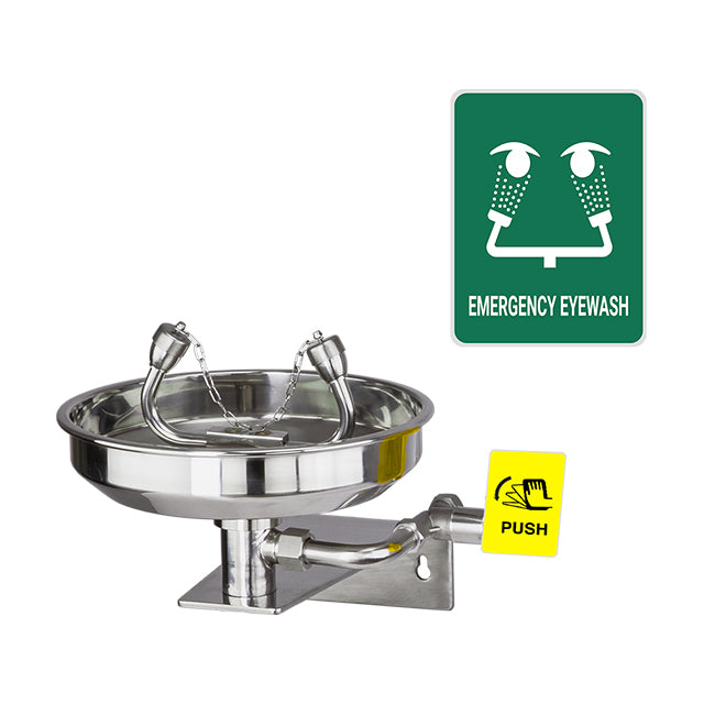 Gentec ECO4010EXP Zero Lead Stainless Steel 304 Wall Mounted Eyewash