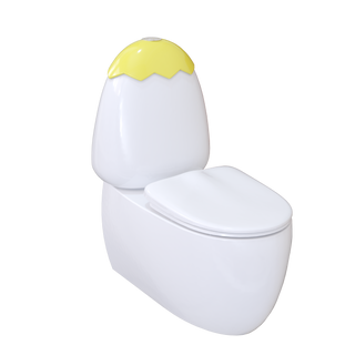 Egg Junior II Back To Wall Rimless Flush Toilet Suite with Soft Close Seat - White (4 Star)