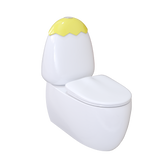 Egg Junior II Back To Wall Rimless Flush Toilet Suite with Soft Close Seat - White (4 Star)