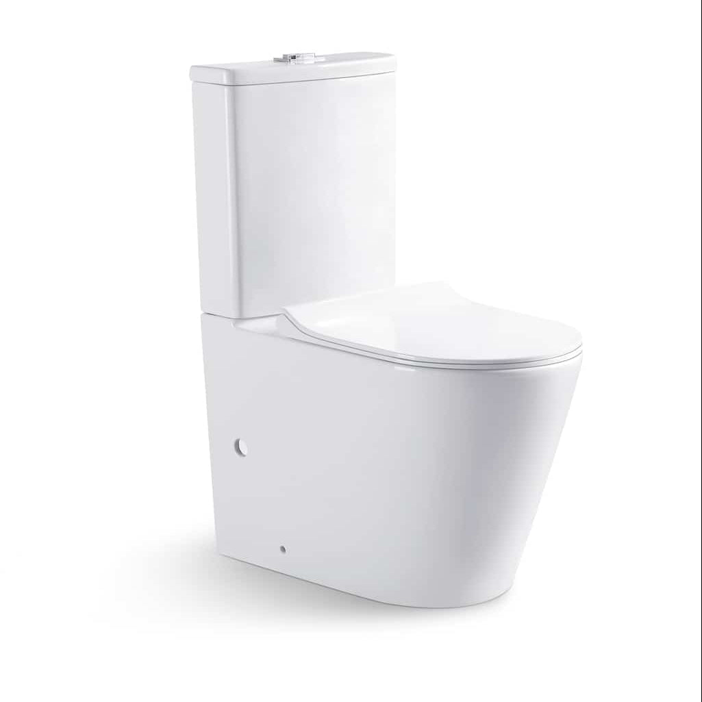 Raised Height Back To Wall Tornado Flush Toilet Suite with Soft Close Seat - White (4 Star)