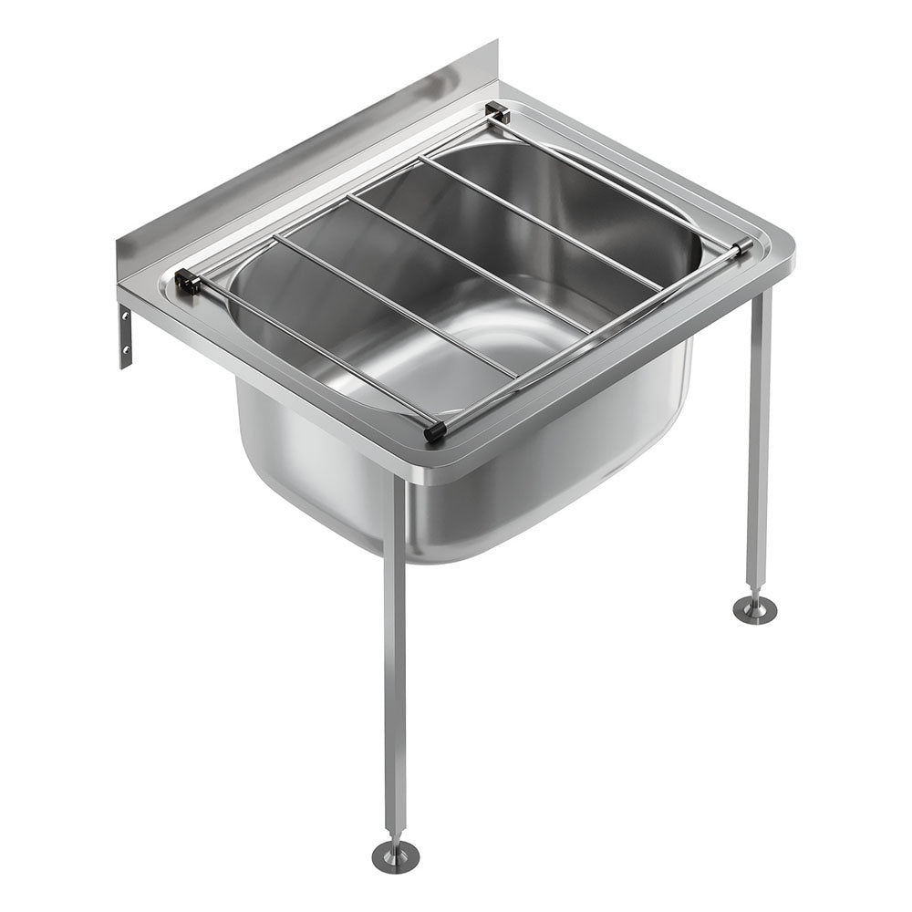 Cleaner Stainless Steel Sink with Floor Legs - 555x455x470mm